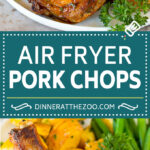 These air fryer pork chops are coated in a homemade spice rub, then air fried until golden brown.