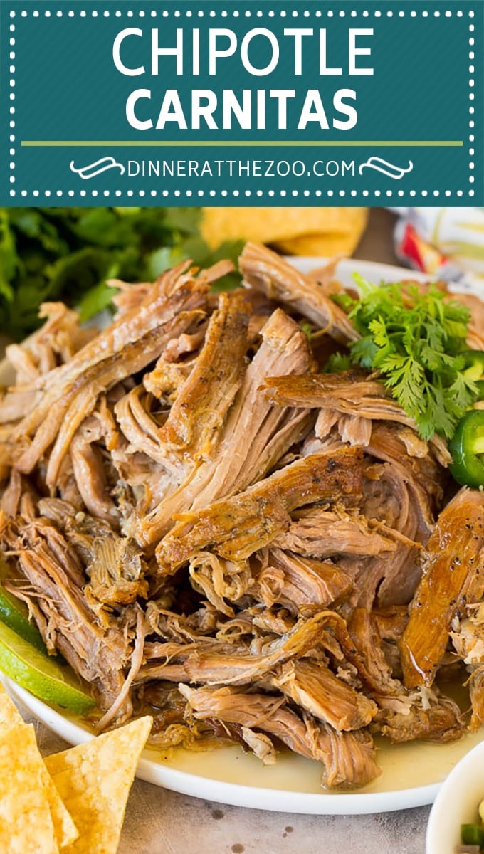 This Chipotle carnitas recipe is a remake of the restaurant favorite that features pork roast slow cooked with a variety of spices until tender.