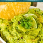This Chipotle guacamole is a copycat recipe that contains just six ingredients and takes just minutes to make.
