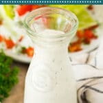 This homemade blue cheese dressing is a creamy blend of mayonnaise, sour cream, buttermilk and blue cheese.