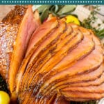 This Easter ham recipe is a spiral cut ham coated in a homemade sweet and savory glaze, then baked to perfection.