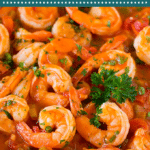 This Shrimp Creole recipe is tender shrimp cooked in a sauce of tomatoes, vegetables and seasonings, then served over white rice.