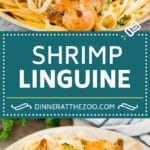 This shrimp linguine is fresh seafood sauteed in garlic butter, then tossed with pasta in a creamy parmesan sauce.