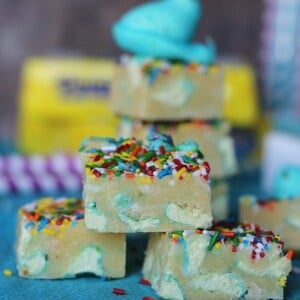 An image of peeps cake batter candy.