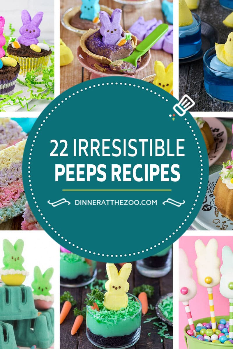 A collection of recipes made with peeps.