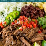 This Chipotle barbacoa is beef that is slow cooked in a smoky, savory sauce until it is fall-apart tender.