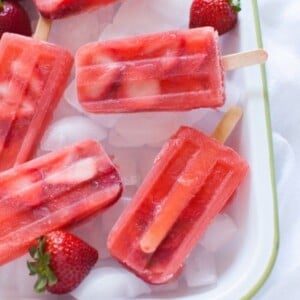 A picture of strawberry sangria popsicles.