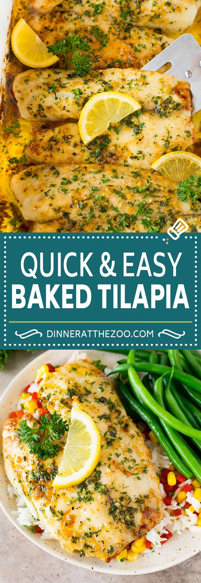 Baked Tilapia with Garlic Butter Dinner at the Zoo