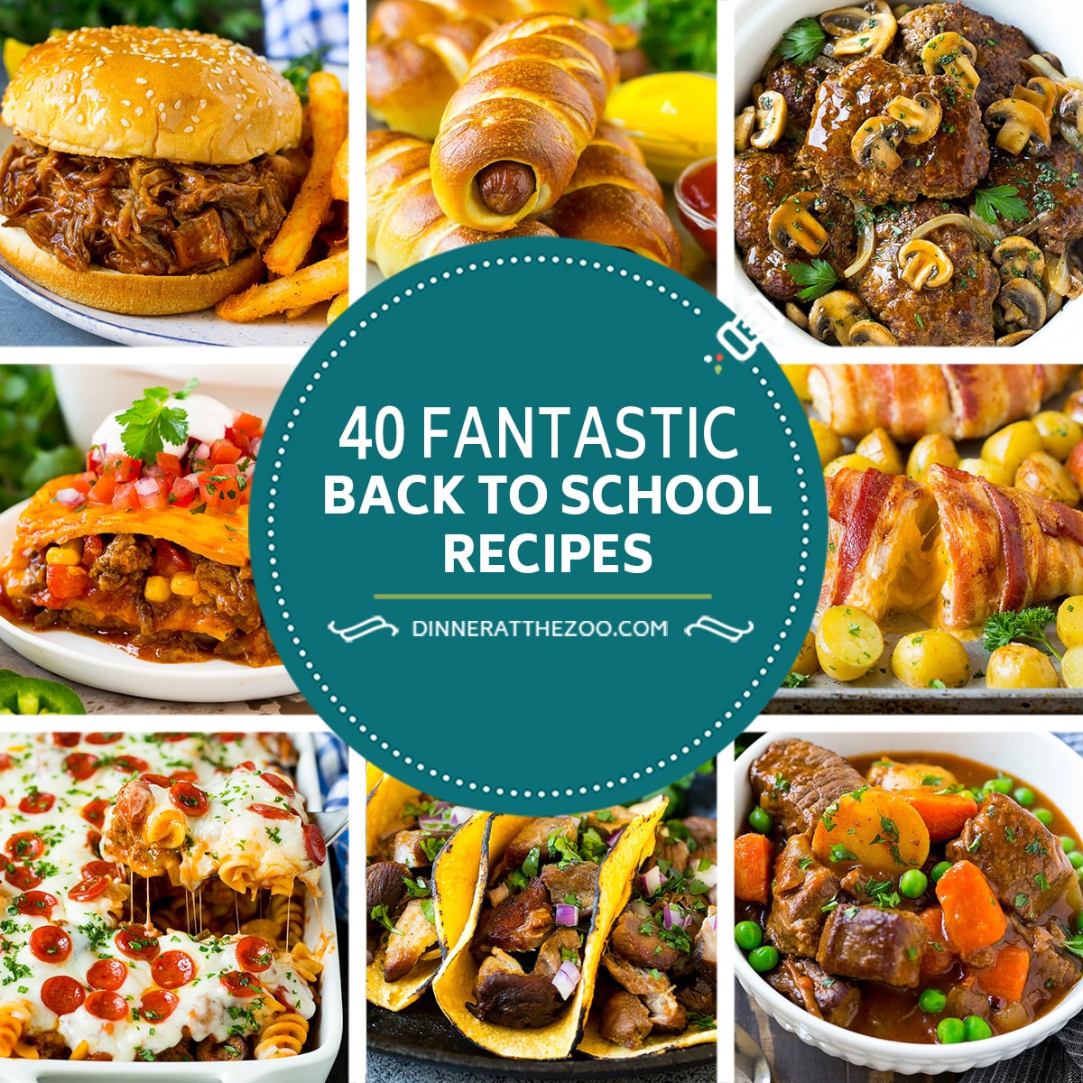 A group of fantastic back to school recipes like Mexican casserole, slow cooker Salisbury steak and slow cooker beef stew.