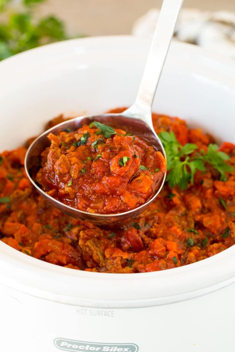 Slow Cooker Bolognese Sauce Dinner at the Zoo