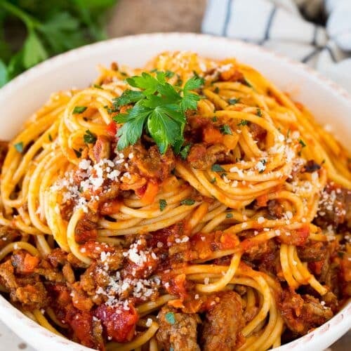 Slow Cooker Bolognese Sauce Dinner at the Zoo