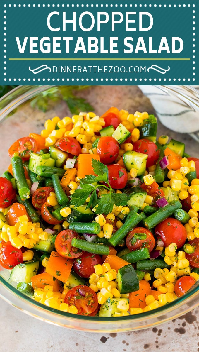 Chopped Vegetable Salad - Dinner at the Zoo