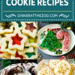 A collection of Christmas cookie recipes including eggnog cookies, stained glass cookies and chocolate crinkle cookies.