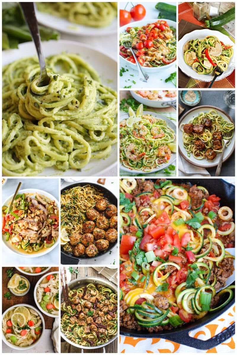 25 Healthy Zoodle (Zucchini Noodle) Recipes Dinner at the Zoo