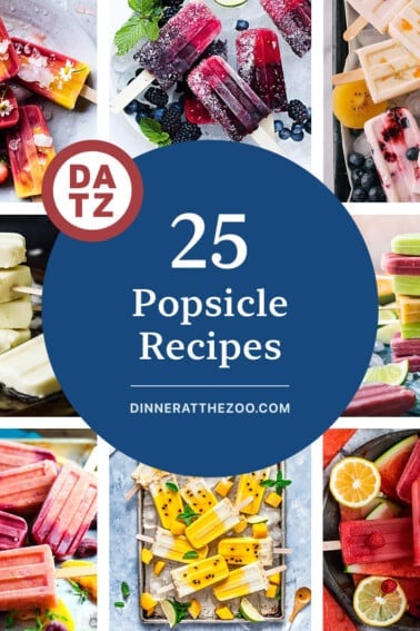 A group of refreshing popsicle recipes including key lime popsicles, melon popsicles and peach melba popsicles.