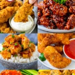 A group of fabulous fried chicken recipes like lemon pepper wings and Korean fried chicken.