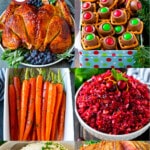 A collection of holiday entertaining recipes like honey baked ham, Christmas tree brownies and spatchcock turkey.