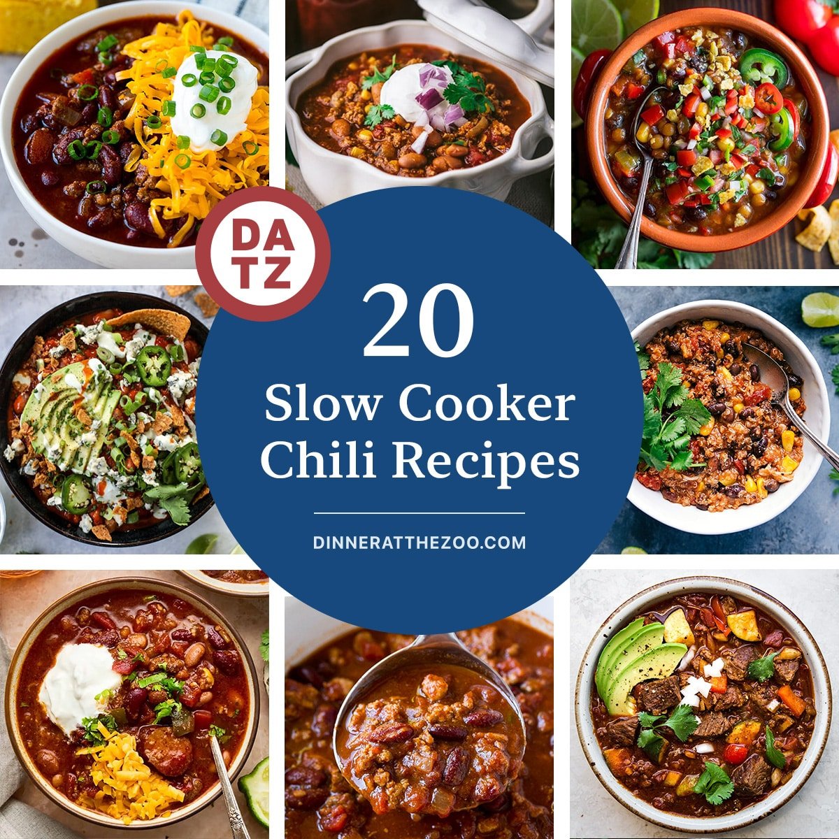 Slow Cooker Turkey Chili - Dinner at the Zoo