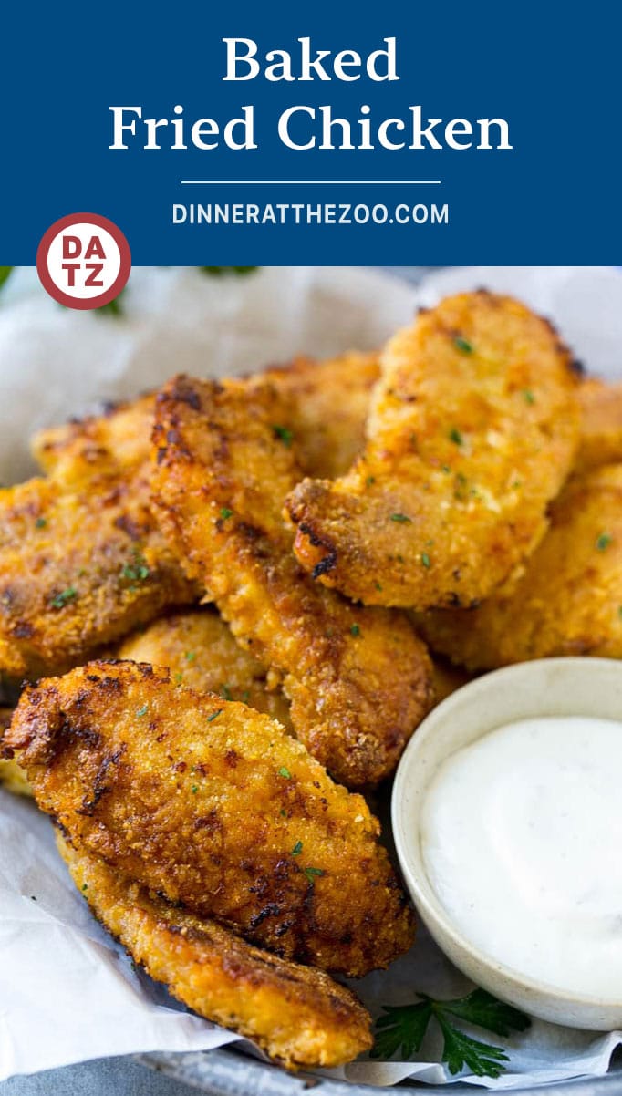 Baked Fried Chicken - Dinner at the Zoo