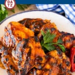 This BBQ chicken marinade is a blend of ketchup, brown sugar, oil and plenty of spices.