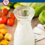 This homemade ranch dressing is a rich and creamy blend of mayonnaise, sour cream, buttermilk and plenty of herbs and seasonings.