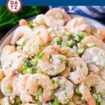 This shrimp salad is a blend of tender shrimp, fresh vegetables, dill and seasonings, all coated in a creamy dressing.