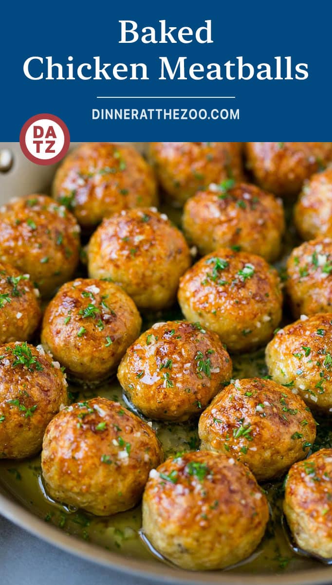 Baked Chicken Meatballs - Dinner at the Zoo