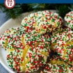 A plate of gooey butter cookies for the holidays.