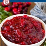 This homemade cranberry sauce is a 6 ingredient recipe that's made with fresh cranberries, sugar and a hint of spices.