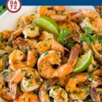 This recipe for cilantro lime shrimp is tender shrimp sauteed with butter, garlic, cumin, lime juice and fresh cilantro.