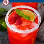 This raspberry margarita recipe is fresh raspberries blended with tequila, triple sec and fresh lime juice to make a delicious and colorful cocktail.