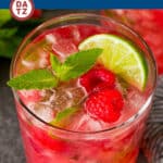 This raspberry mojito recipe combines fresh berries with mint, lime, rum and club soda for a beautiful and refreshing cocktail.