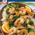 This shrimp and broccoli recipe is a stir fry with seared shrimp and tender broccoli, all tossed together in a homemade honey garlic orange sauce.
